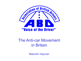 The Anti-Car Movement in Britain