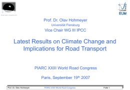 New results on climate change mitigation 2007