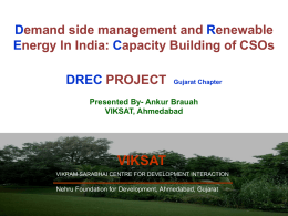 Demand side management and Renewable Energy In India