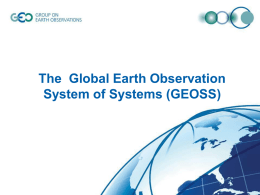 Generic Presentation GEO & GEOSS