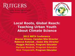 Local Roots, Global Reach: Teaching Urban Youth About