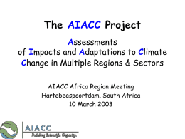 The AIACC Project (Opening) - global change SysTem for Analysis