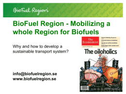 BioFuel Region - SMALLEST empowering the smallest communities