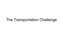 The Transportation Challenge