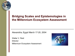 Presentation - Millennium Ecosystem Assessment