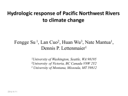 Hydrologic response of Pacific Northwest Rivers to climate change