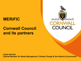 MERiFIC partnership: Cornwall Council