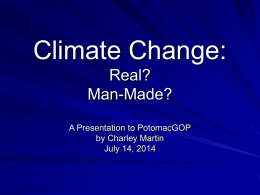 Climate Change for Potomac GOP