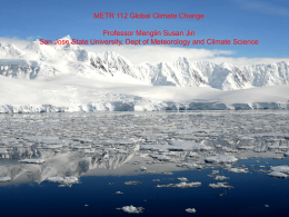 Lecture 1 - Department of Meteorology and Climate Science