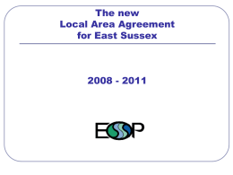 The new Local Area Agreement (LAA) presentation