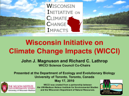 from 1950 to 2006 - Wisconsin Initiative on Climate Change Impacts