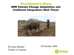 Climate Change Adaptation in Ninh Thuan - VUFO