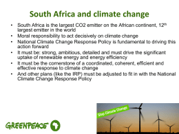 South Africa and climate change
