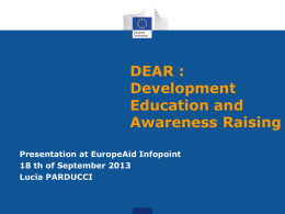 DEAR : Development Education and Awareness