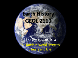 Cenozoic II - Climate Life