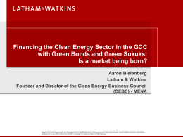 Financing the Clean Energy Sector in the GCC with Green Bonds