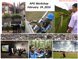 APG Workshop February 24 ,2016