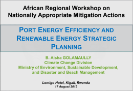 Port Energy Efficiency and Renewable Energy Strategic Planning