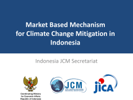 Market Based Mechanism for Climate Change