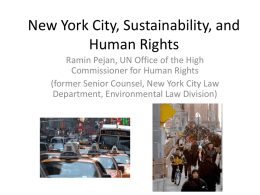 New York City, sustainability, and human rights