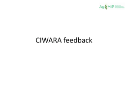 Research Plan - CIWARA