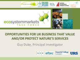 Ecosystem Markets Guy Duke EMTF