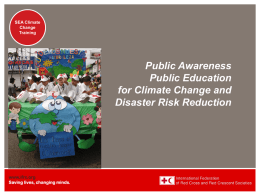 Public Awareness Public Education For Climate Change and
