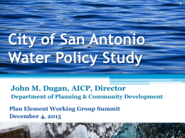 City of San Antonio Water Policy Study