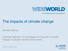 Lesson plan: The impacts of climate change