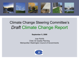 Climate Change Steering Committee`s Climate Action Report