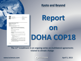 Report on Doha COP18