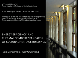 Successful Building Conservation in terms of Energy Efficiency