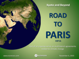 Road to Paris COP21