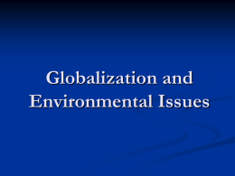 Globalization and Environmental Issues