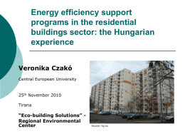 Energy efficiency support programs in the residential buildings sector