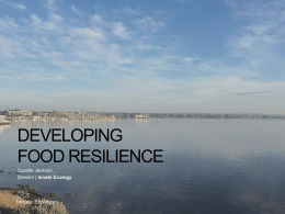 Resilient cities - Developing food resilience in cities