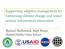 Supporting Adaptive Management by Harnessing Climate Change