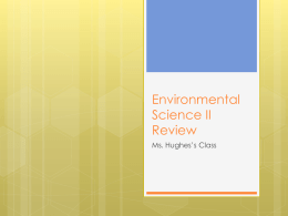 Environmental Science II Review