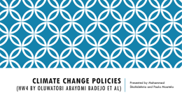 Climate change policies (HW4 by Oluwatobi Abayomi