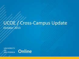 UCOE Cross-Campus Update October 1 2013_2x