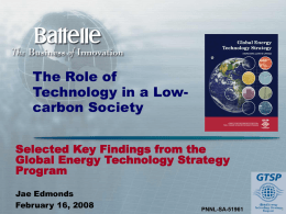 Energy Technology and Greenhouse Gas Emissions Mitigation
