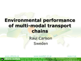 multi-modal transport chains
