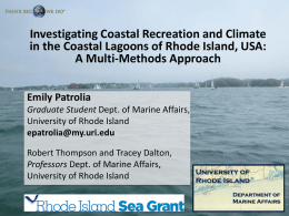 Investigating Recreation and Climate in the Coastal Ponds of Rhode