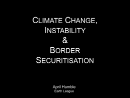 Climate change, instabilities and border securitisation