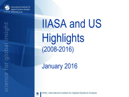 IIASA International Institute for Applied Systems Analysis