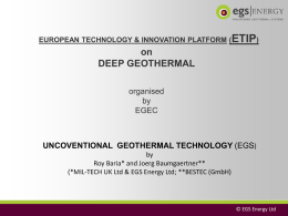 Unconventional Geothermal Technology by R. Baria