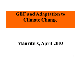 GEF Adaptation Strategy