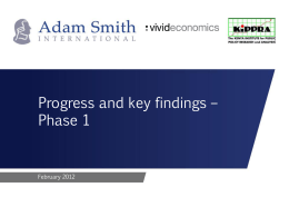 Progress and key findings