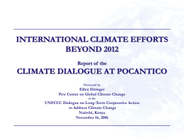 International climate efforts beyond 2012 – Report of the