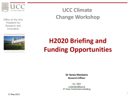 H2020 Briefing and Funding Opportunities